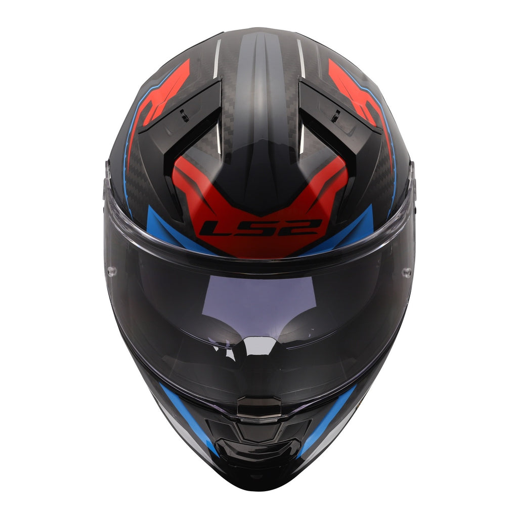 LS2 FF811 Vector II Carbon Savage Helmet - Blue / Red