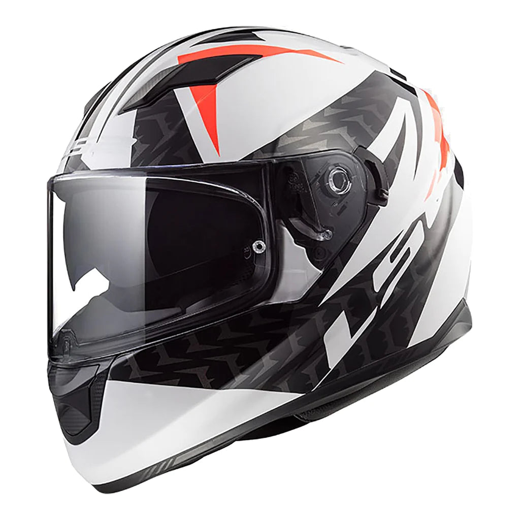 HELMET LS2 FF320 COMMANDER WHITE/ BLK/ RED