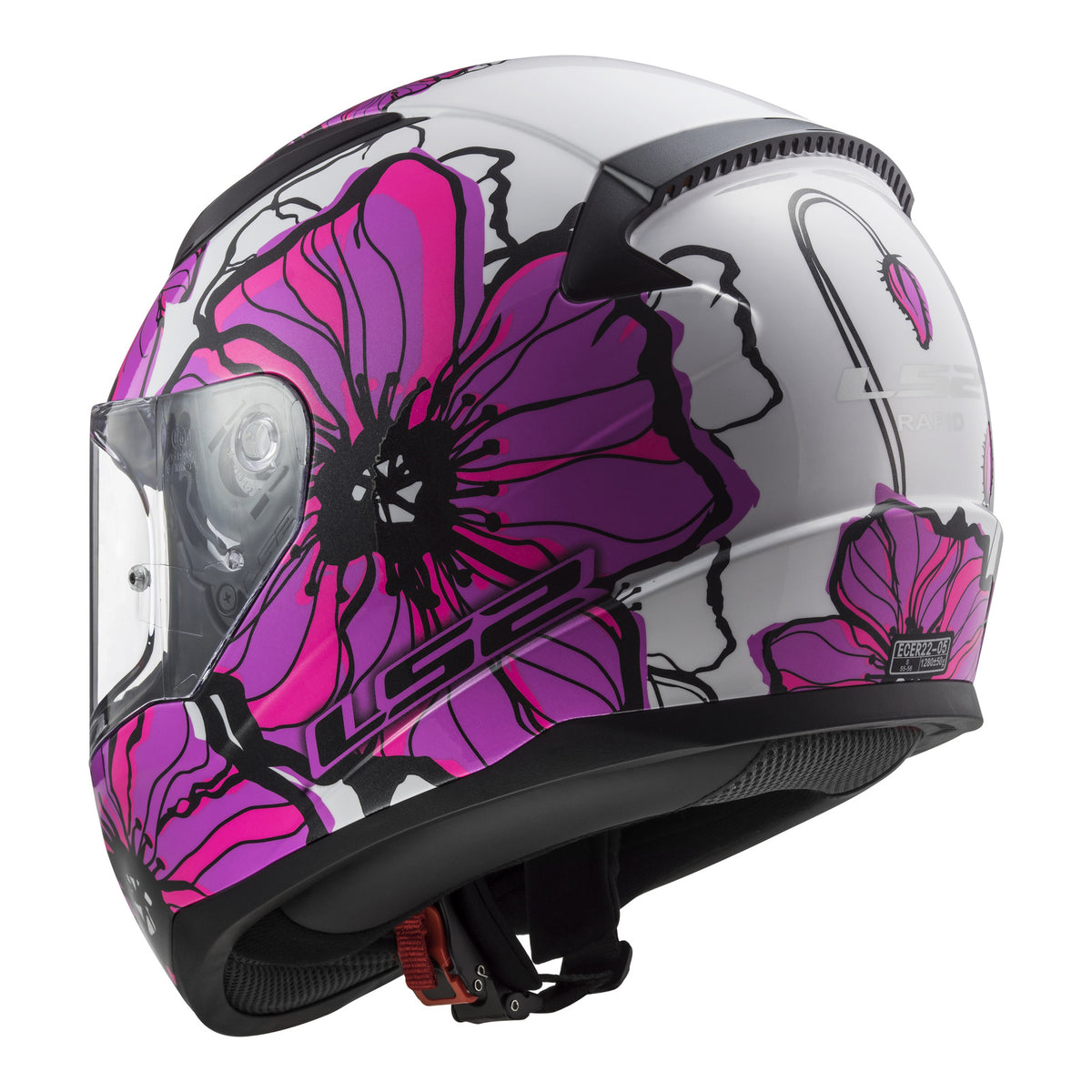 LS2 FF353 Rapid II Helmet - Poppies Pink 06