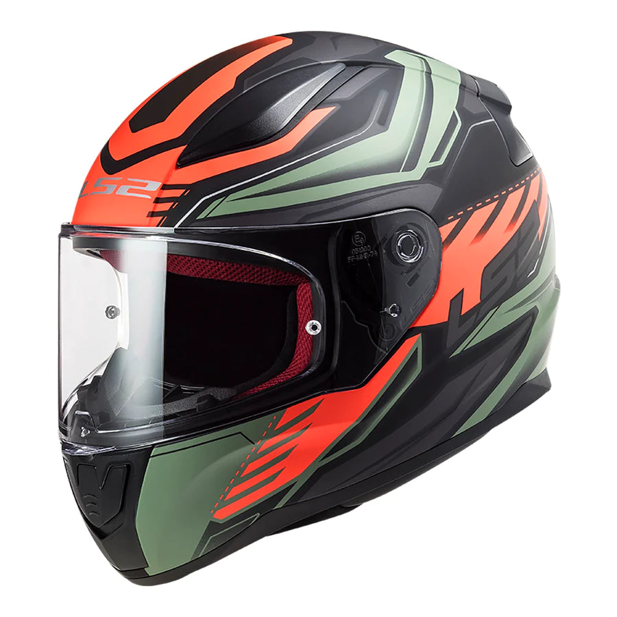 HELMET LS2 FF353 RAPID GALE MAT GRN/ORG 2XL