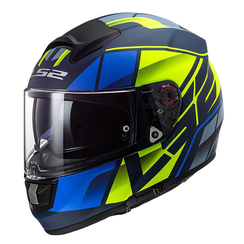HELMET LS2 FF397 VECTOR EVO KRIPTON MAT BLU/HI-VIS