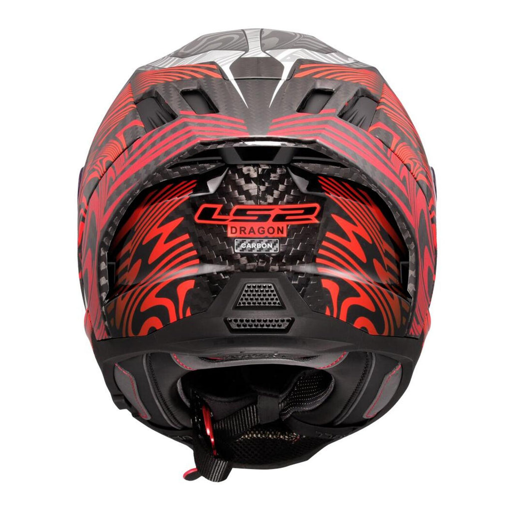 LS2 FF807 Dragon Carbon Enthum Helmet - Black / Red 06