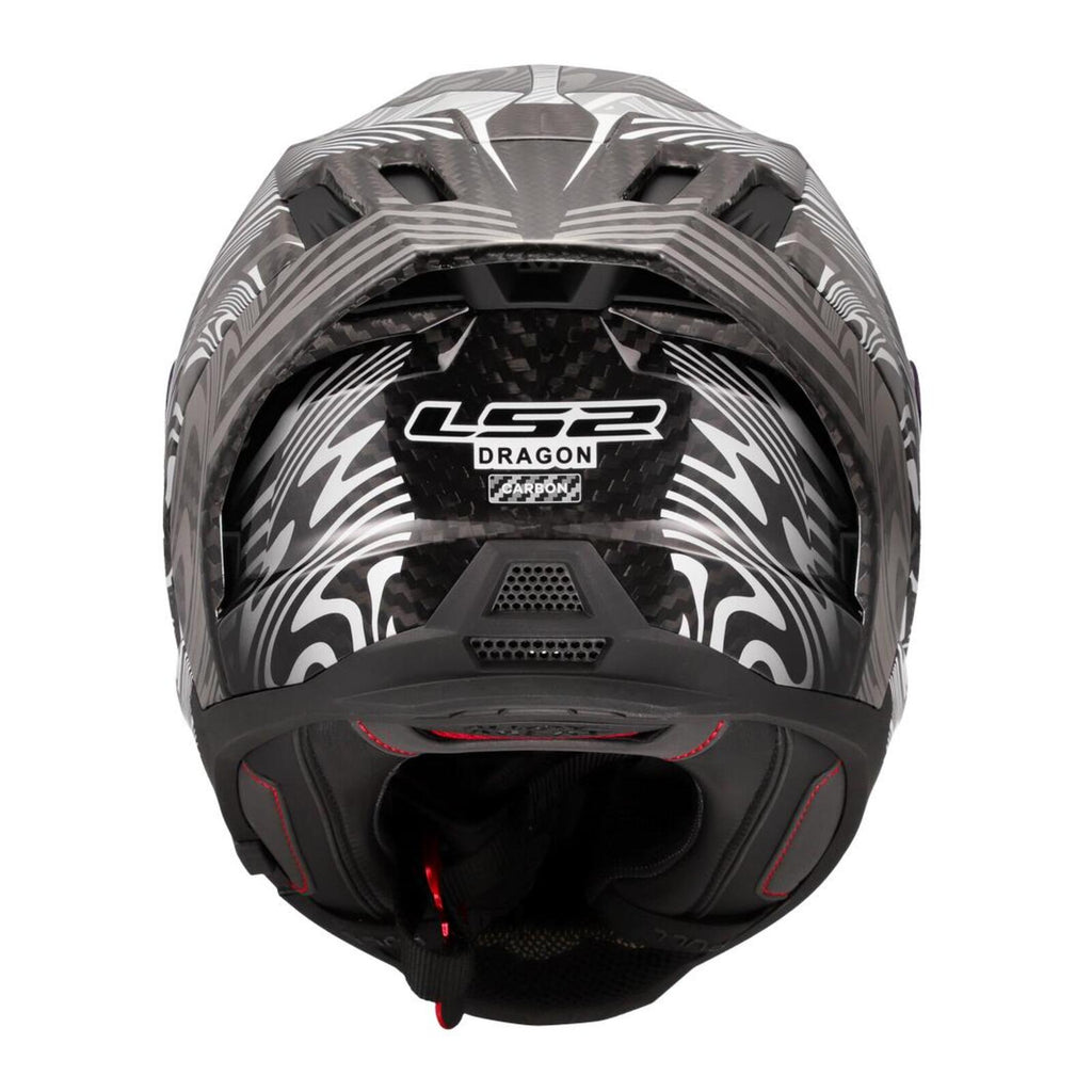 LS2 FF807 Dragon Carbon Enthum Helmet - Black / Silver 06