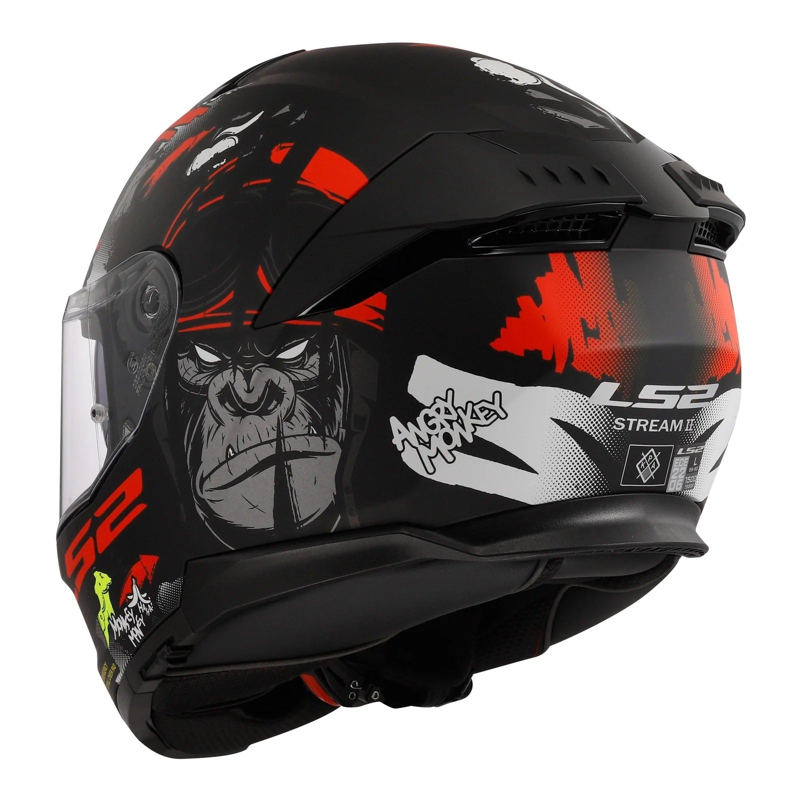 HELMET LS2 FF808 STREAM II ANGRY MONKEY