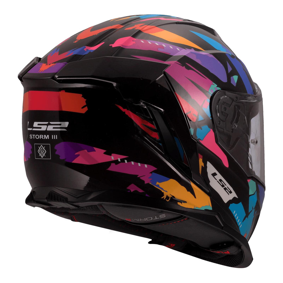 LS2 FF818 Storm III Kaos Helmet - Black / Purple / Blue