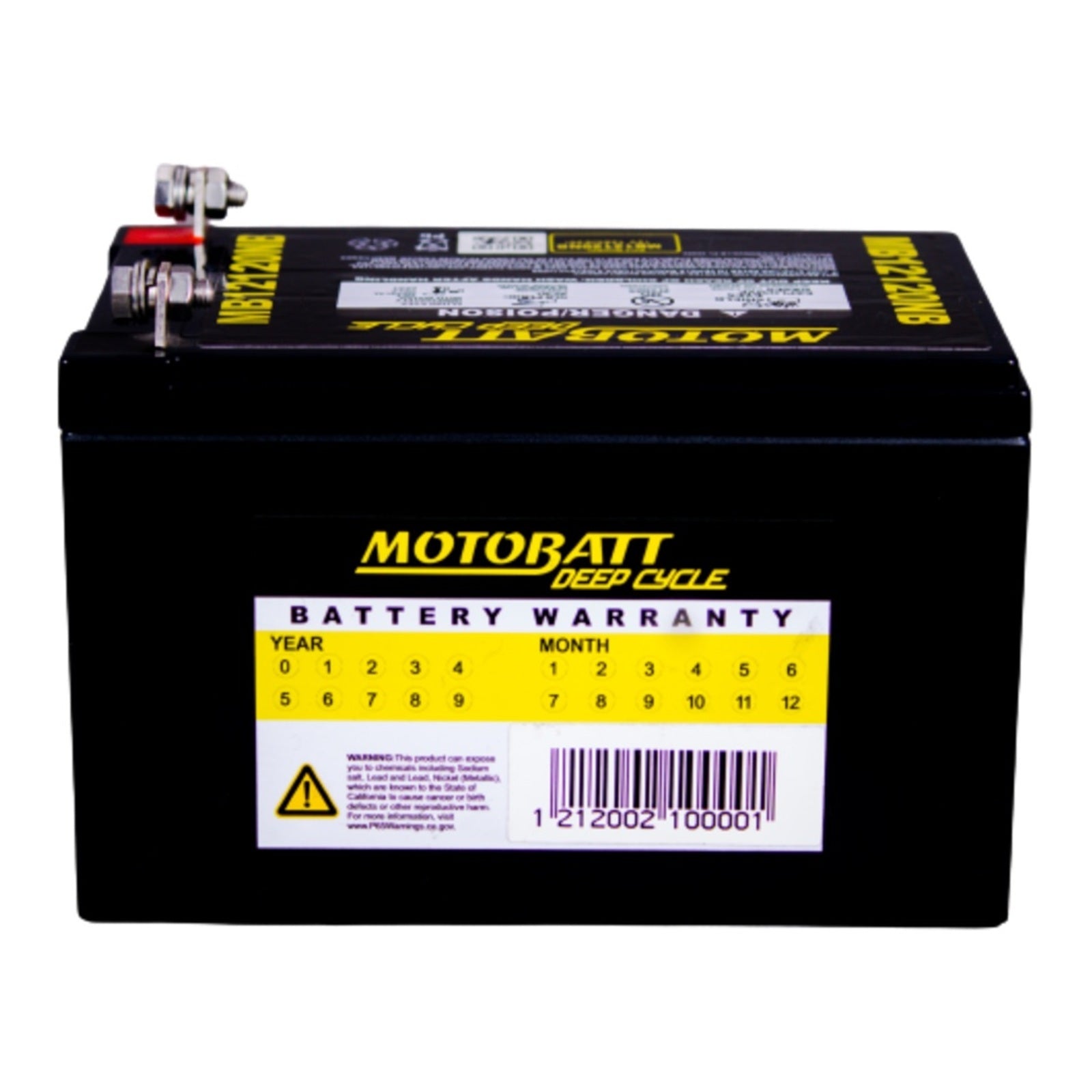 MB12120NB Motobatt Deep Cycle AGM 12ah/C10