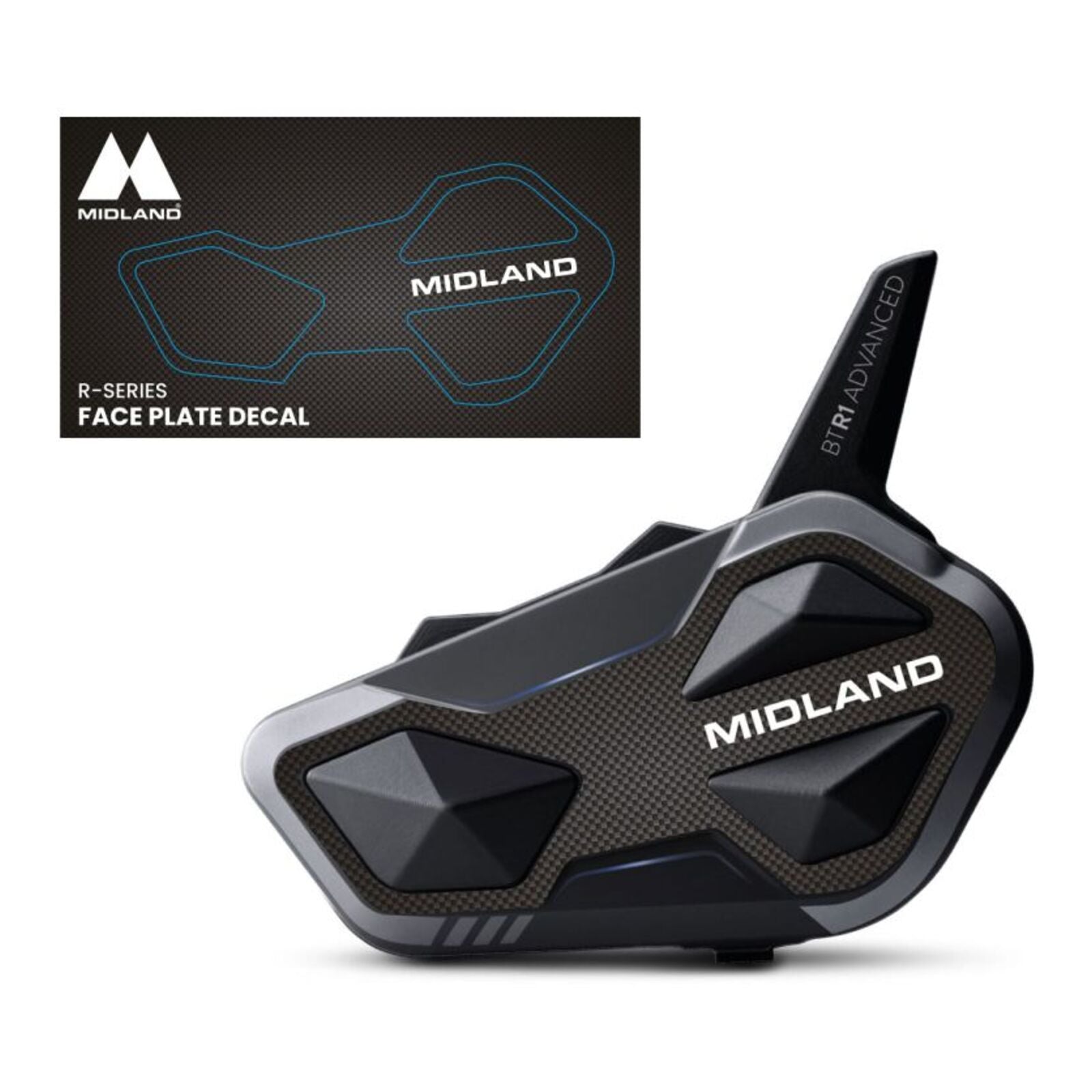 Midland Intercom Cover Carbon Fibre - R Series