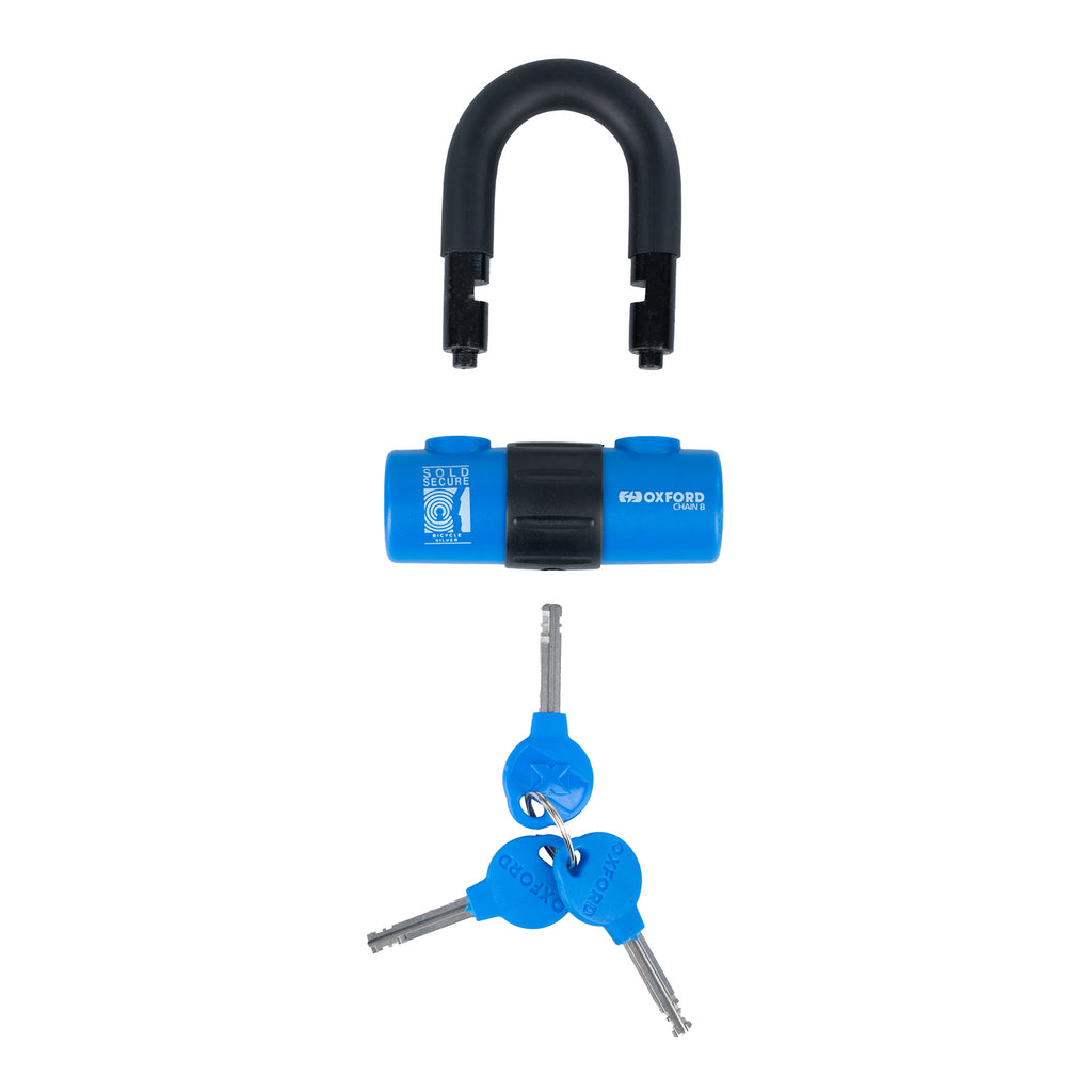 Oxford Chain8 Chain Lock & Mini Shackle 8 mm x 1000 mm