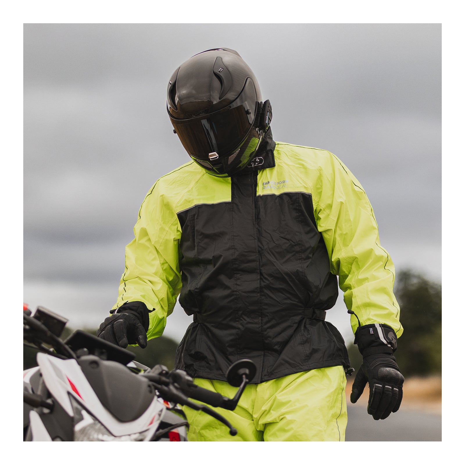 Oxford Rainseal Over Jacket - Black / Fluro