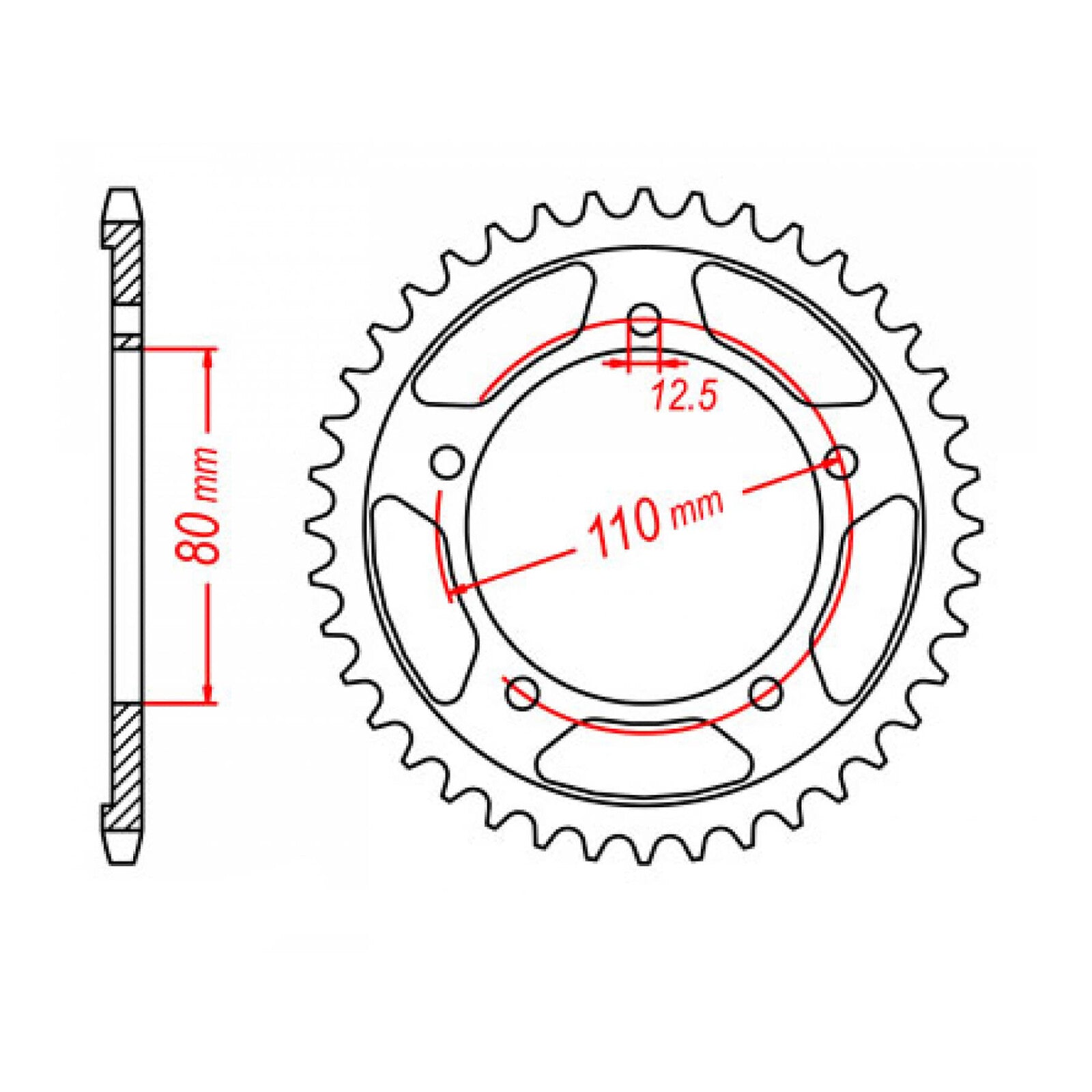 MTX 2010 Steel Rear Sprocket #530 (11-TR1)