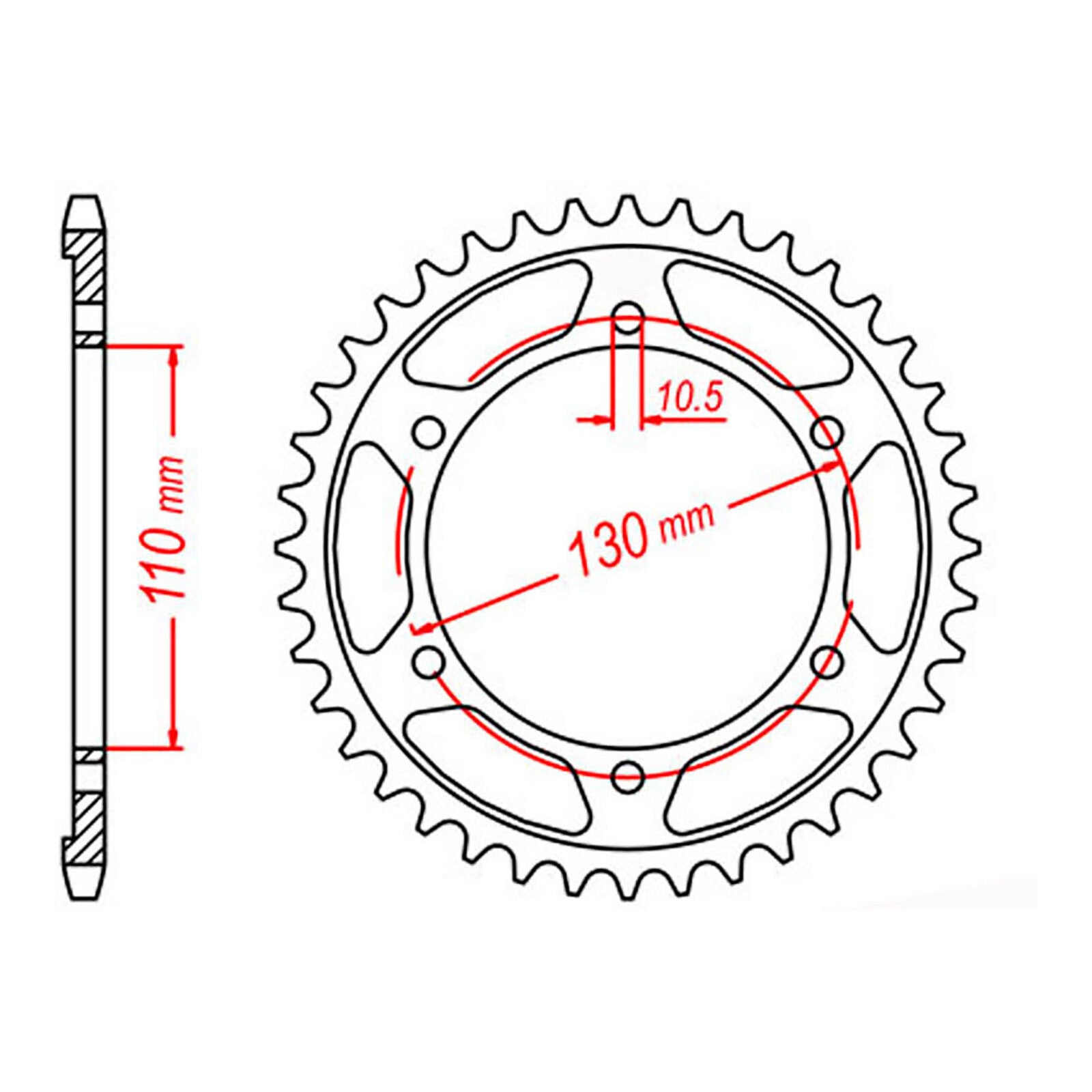MTX 479 Steel Rear Sprocket #530 (11-198)