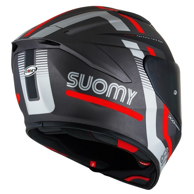 Suomy Track-1 Ninety Seven Helmet - Gunmetal/Red