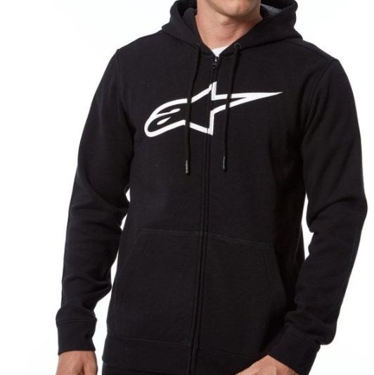 AGELESS II ZIP HOODIE BLACK/WHITE