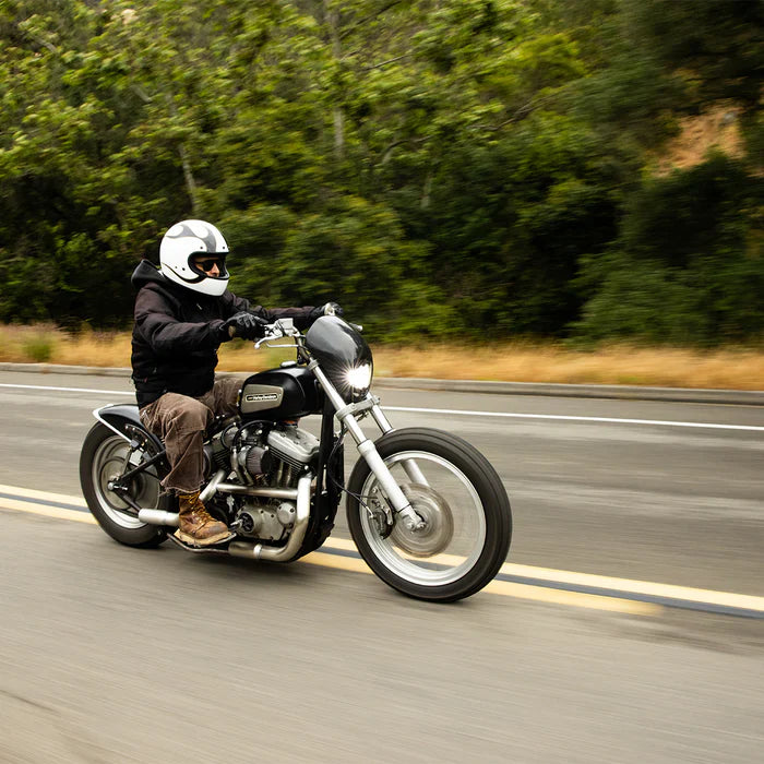 BILTWELL Gringo - Gloss White/ Black Flames
