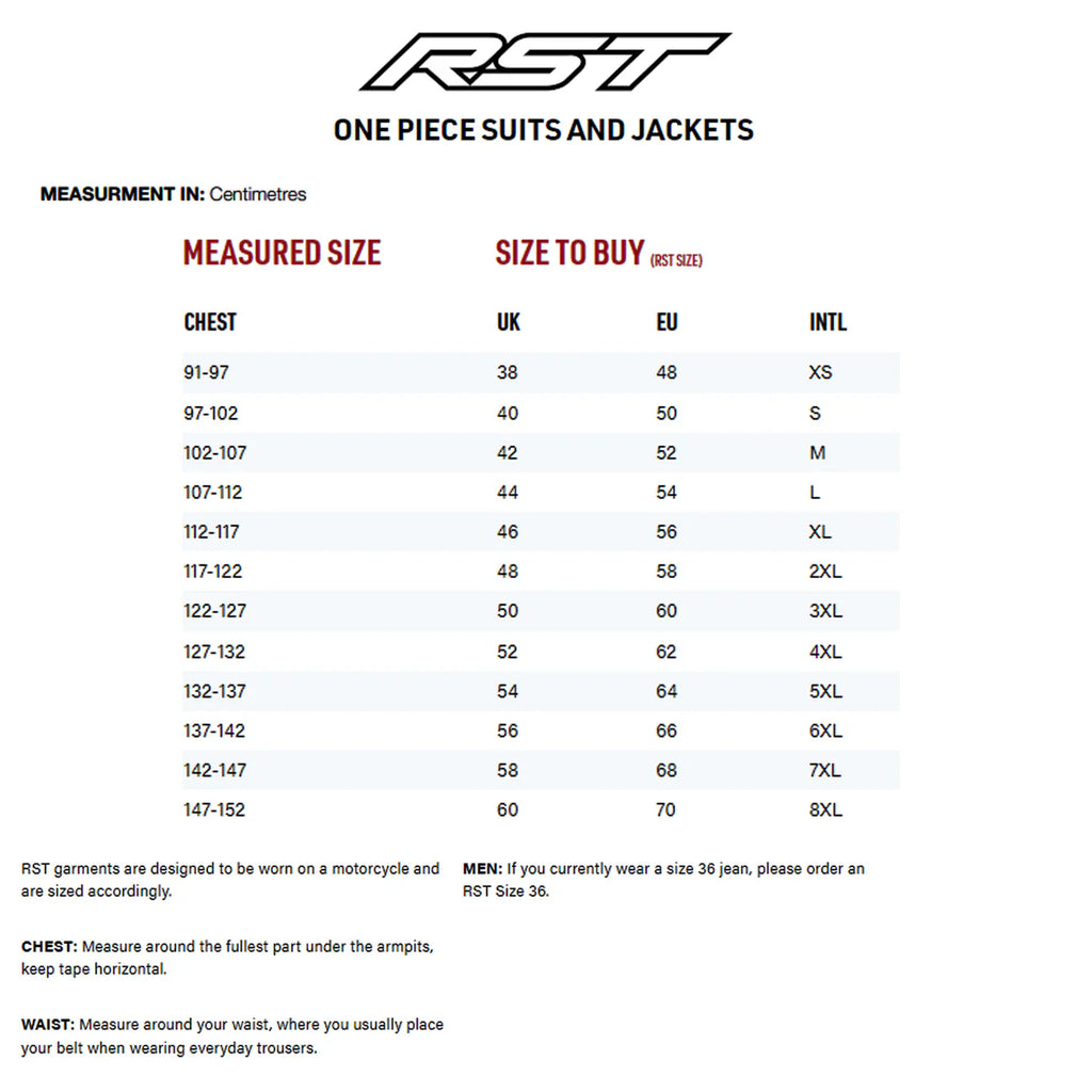 RST S-1 1-Piece Leather Race Suit - Black / White