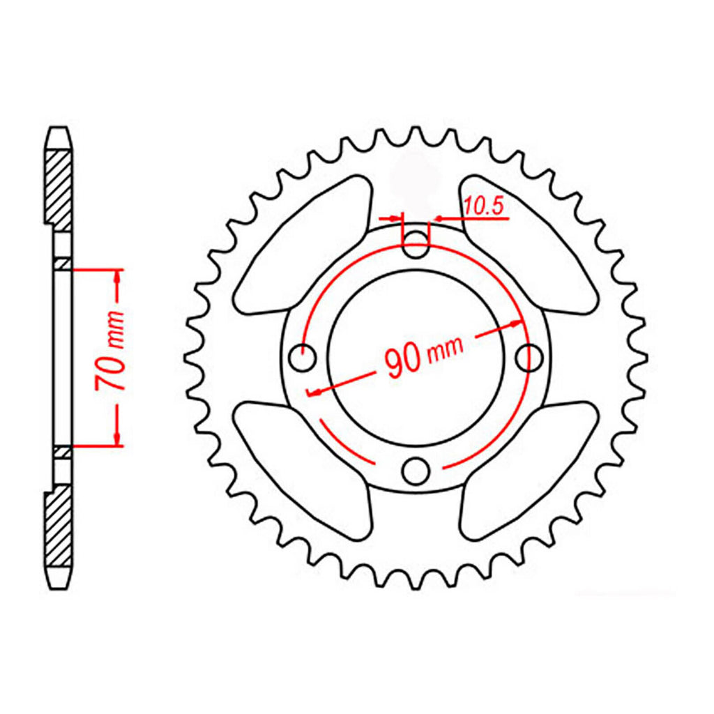 XAM Sprocket Kit Honda CT110X O-Ring 15/45