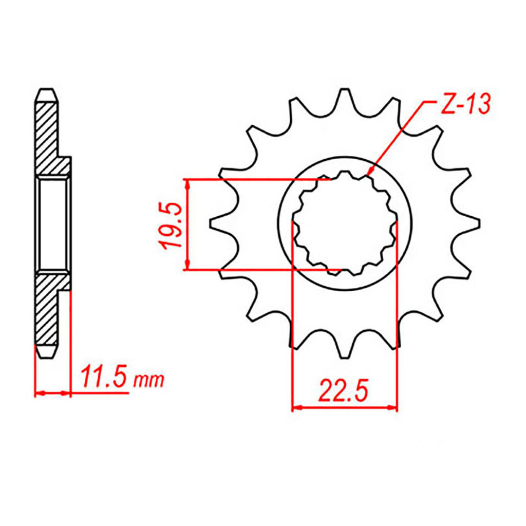XAM Sprocket Kit Suzuki DRZ125 / Kawasaki KLX125 Small Wheel 14/51