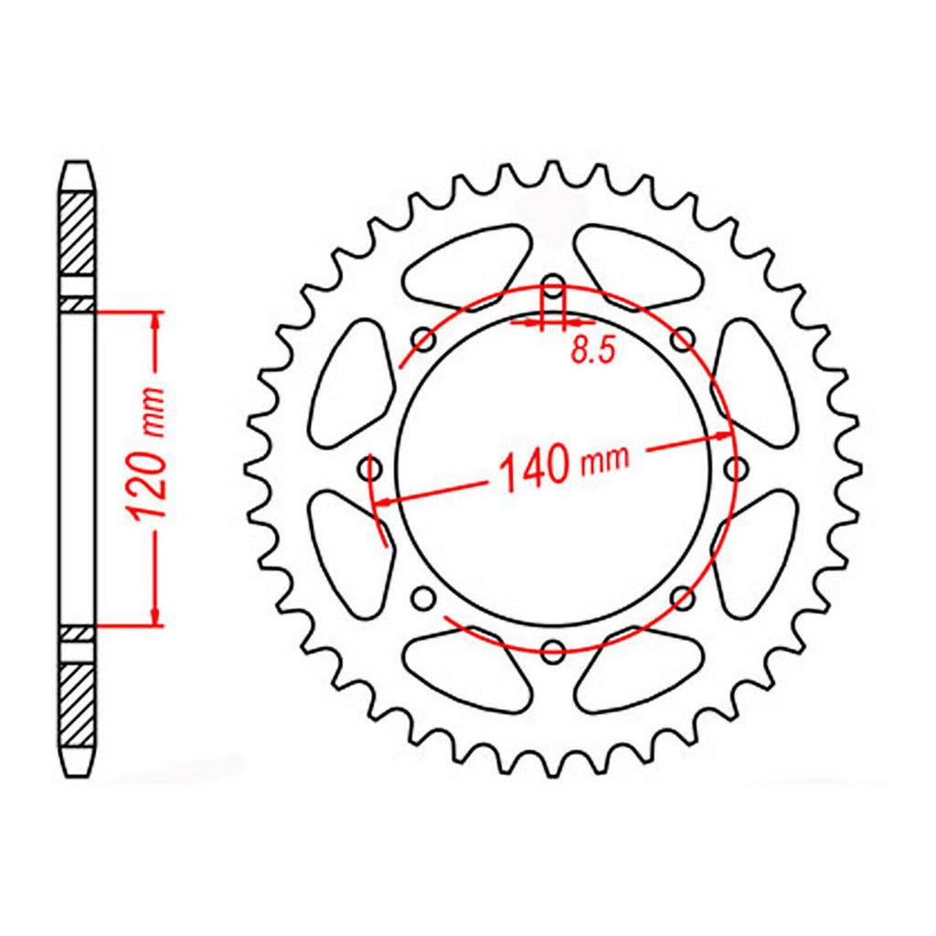 XAM Sprocket Kit Kawasaki KLR650 '22-'24 X-Ring - Gold 15/43