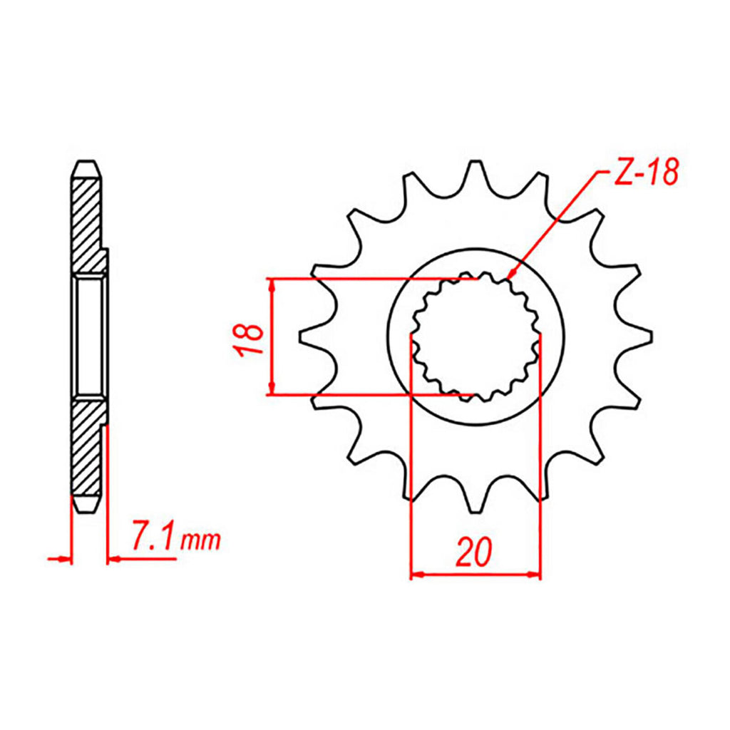 XAM Sprocket Kit Suzuki RM125 Zero Black 12/49
