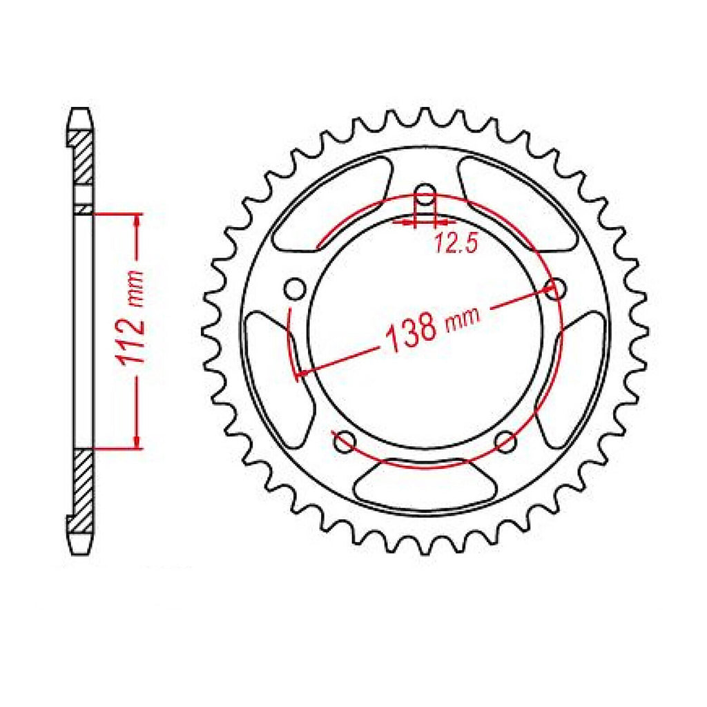 XAM Sprocket Kit Honda CBR500 X-Ring Gold 15/41