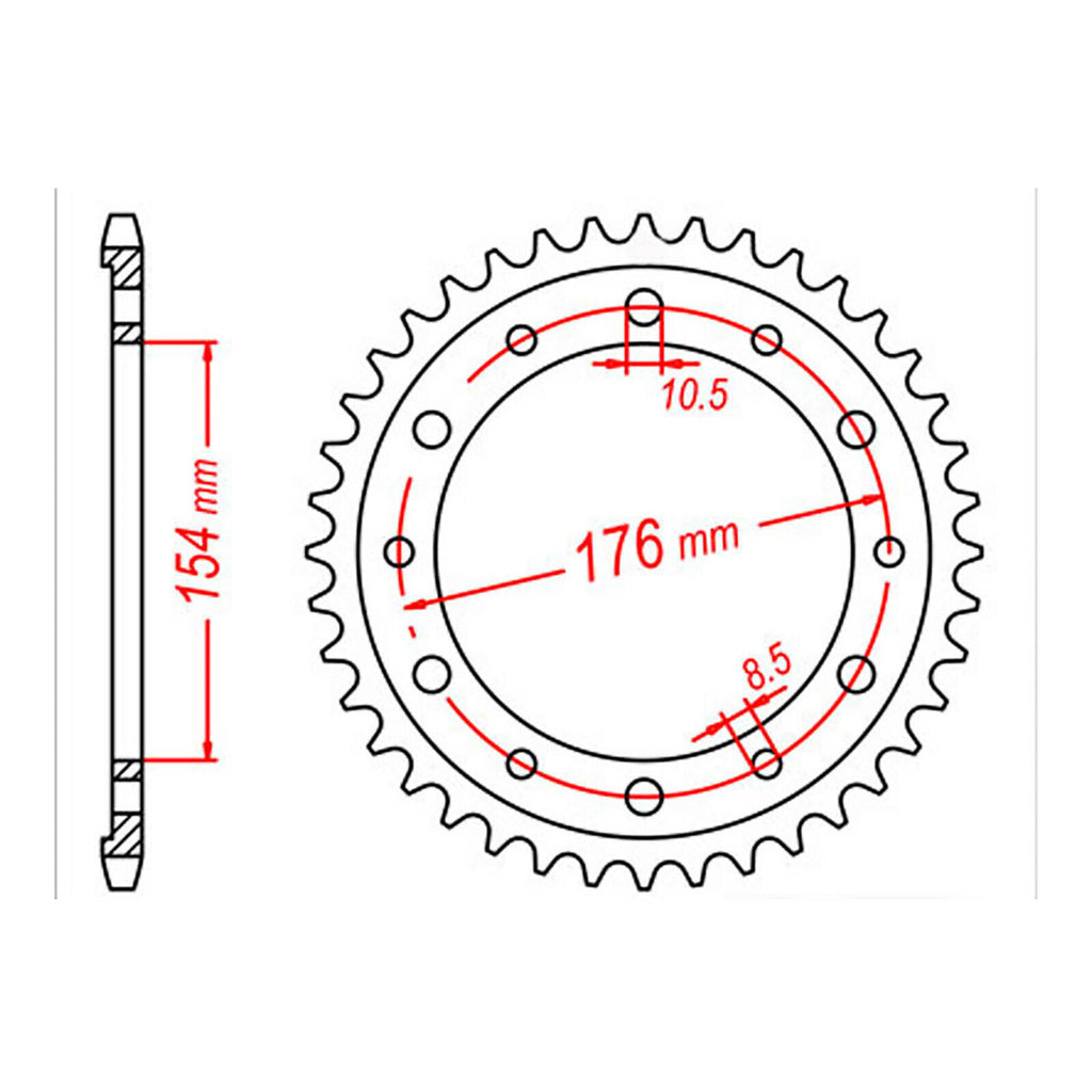 XAM Sprocket Kit Honda VFR800 '06-'13 X-Ring Gold 16/43