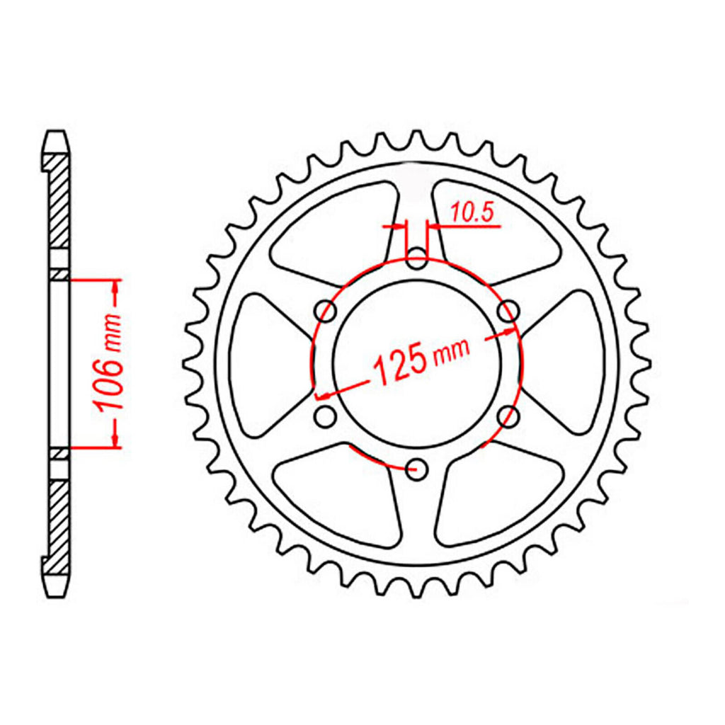 XAM Sprocket Kit Triumph Tiger 800/XC '06-'15 X-Ring 16/50
