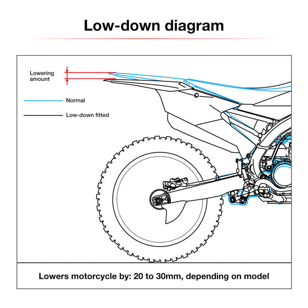 Zeta RSL Low Down Link -32mm - Honda CRF450R / CRF450RX ('21-) - Red