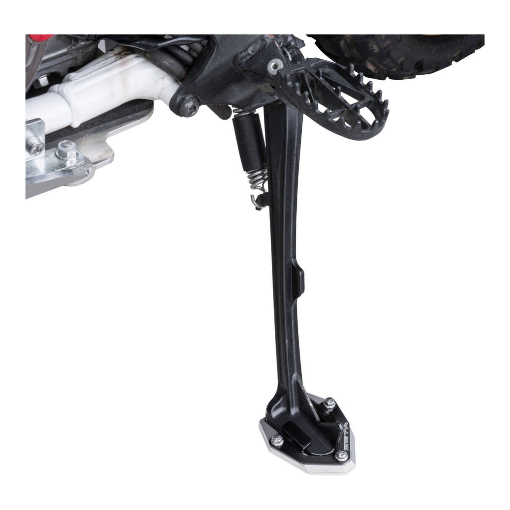 Zeta Side Stand Extender - Black / Silver - Honda CRF1000L Africa Twin / Adventu
