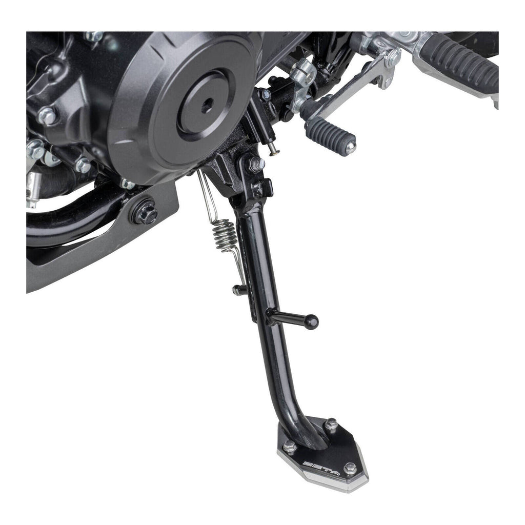 Zeta Side Stand Extender - Black / Silver - Suzuki V-Strom 250 ('17-) / V-Strom