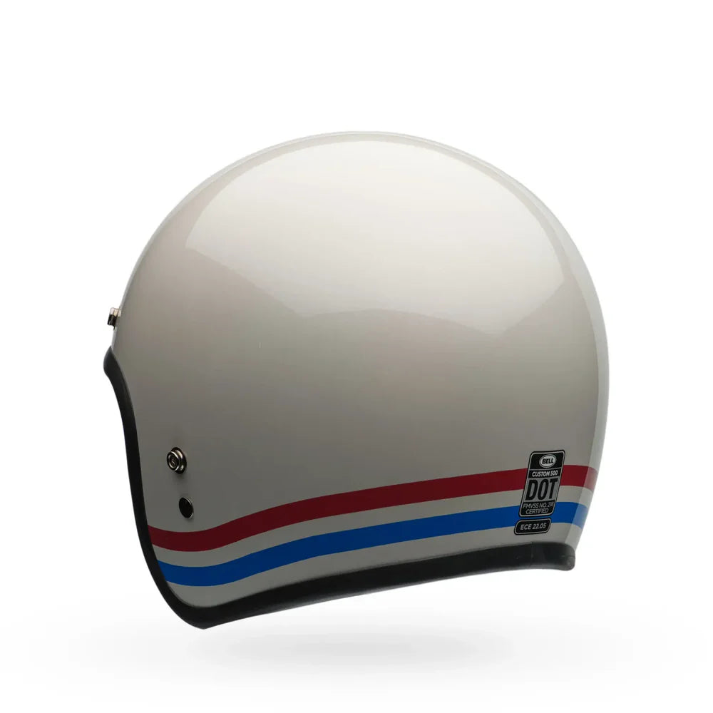 Bell Custom 500 - STRIPES - Pearl White