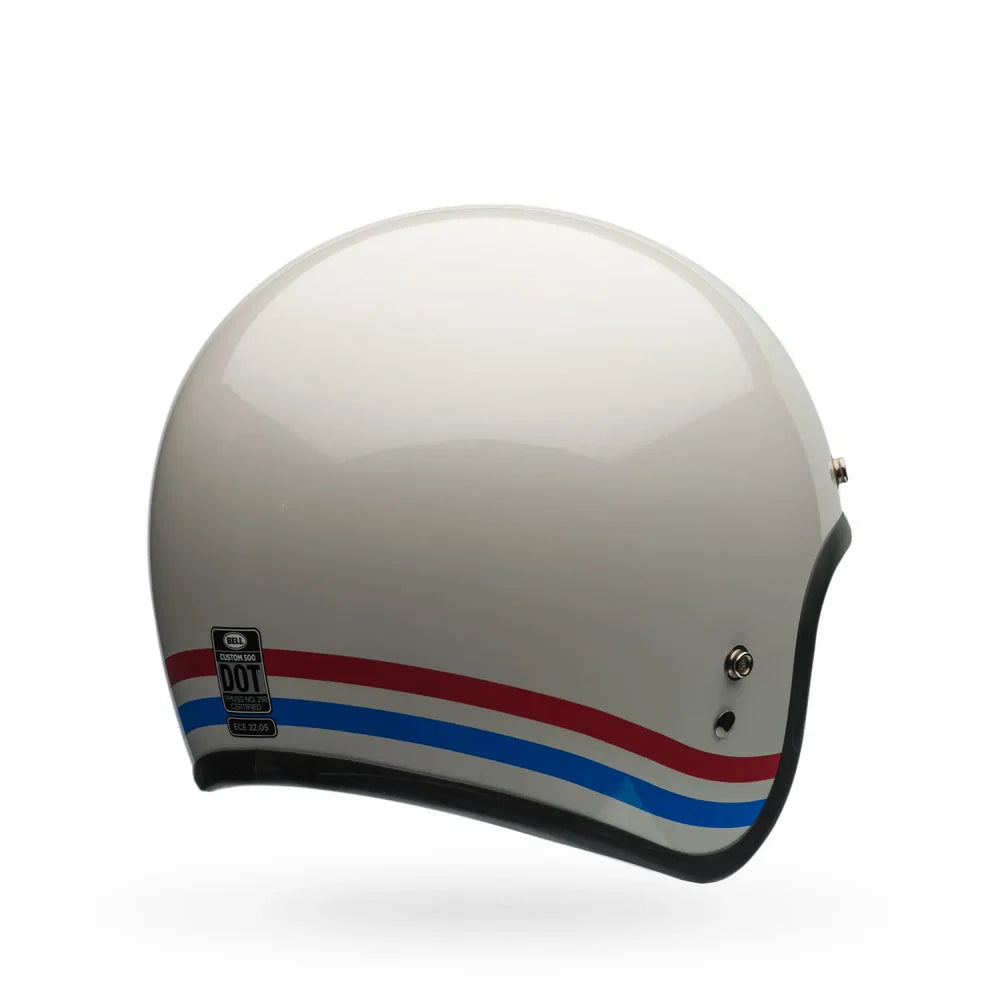Bell Custom 500 - STRIPES - Pearl White
