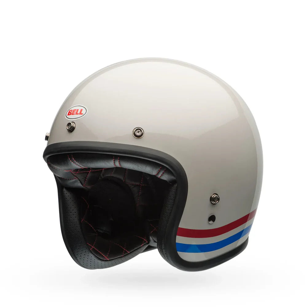 Bell Custom 500 - STRIPES - Pearl White