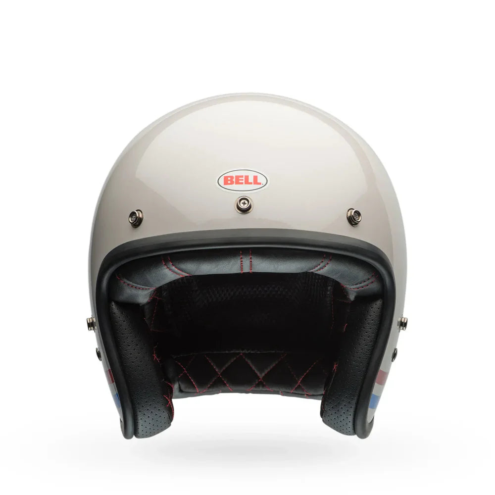 Bell Custom 500 - STRIPES - Pearl White