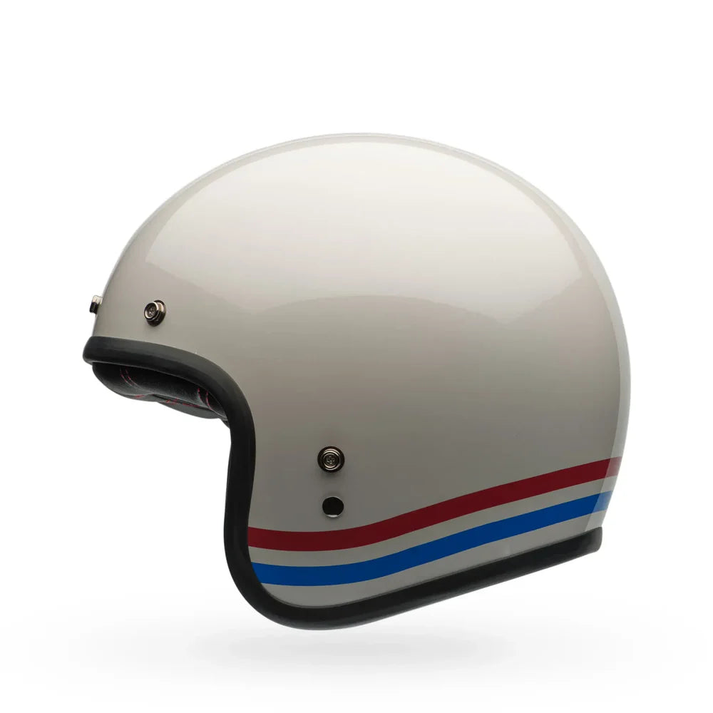Bell Custom 500 - STRIPES - Pearl White