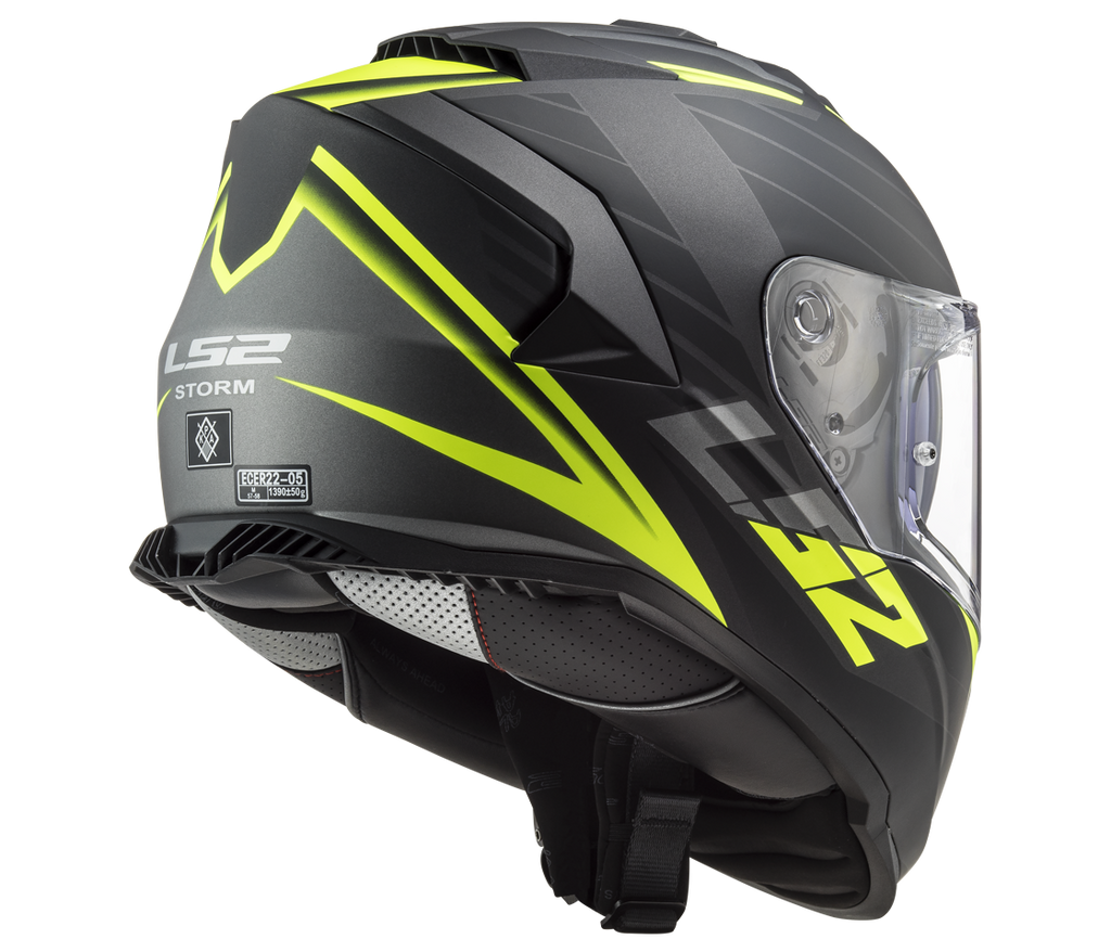 HELMET LS2 FF800 STORM II NERVE H-V BLACK YELLOW