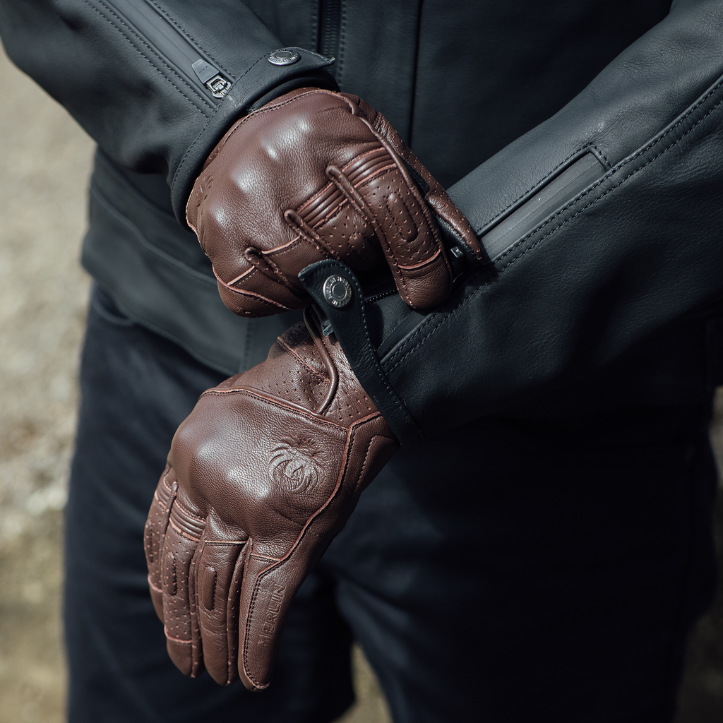 MERLIN Gloves Legacy D3O Leather Dark Brown