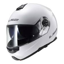 HELMET LS2 FF325 STROBE MODULAR WHITE GLOSS
