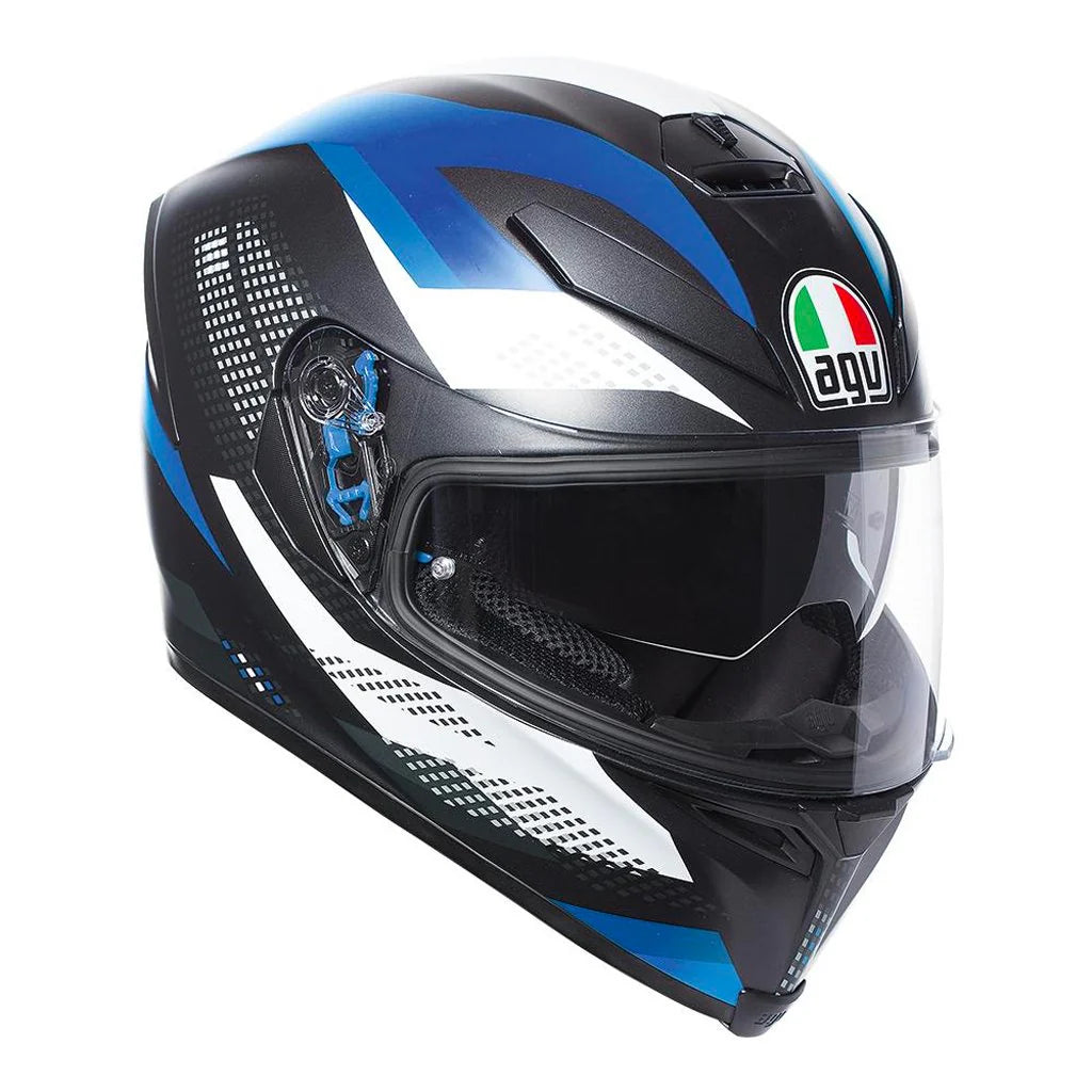 HELMET AGV K5 S MARBLE MATT BLACK/ BLUE