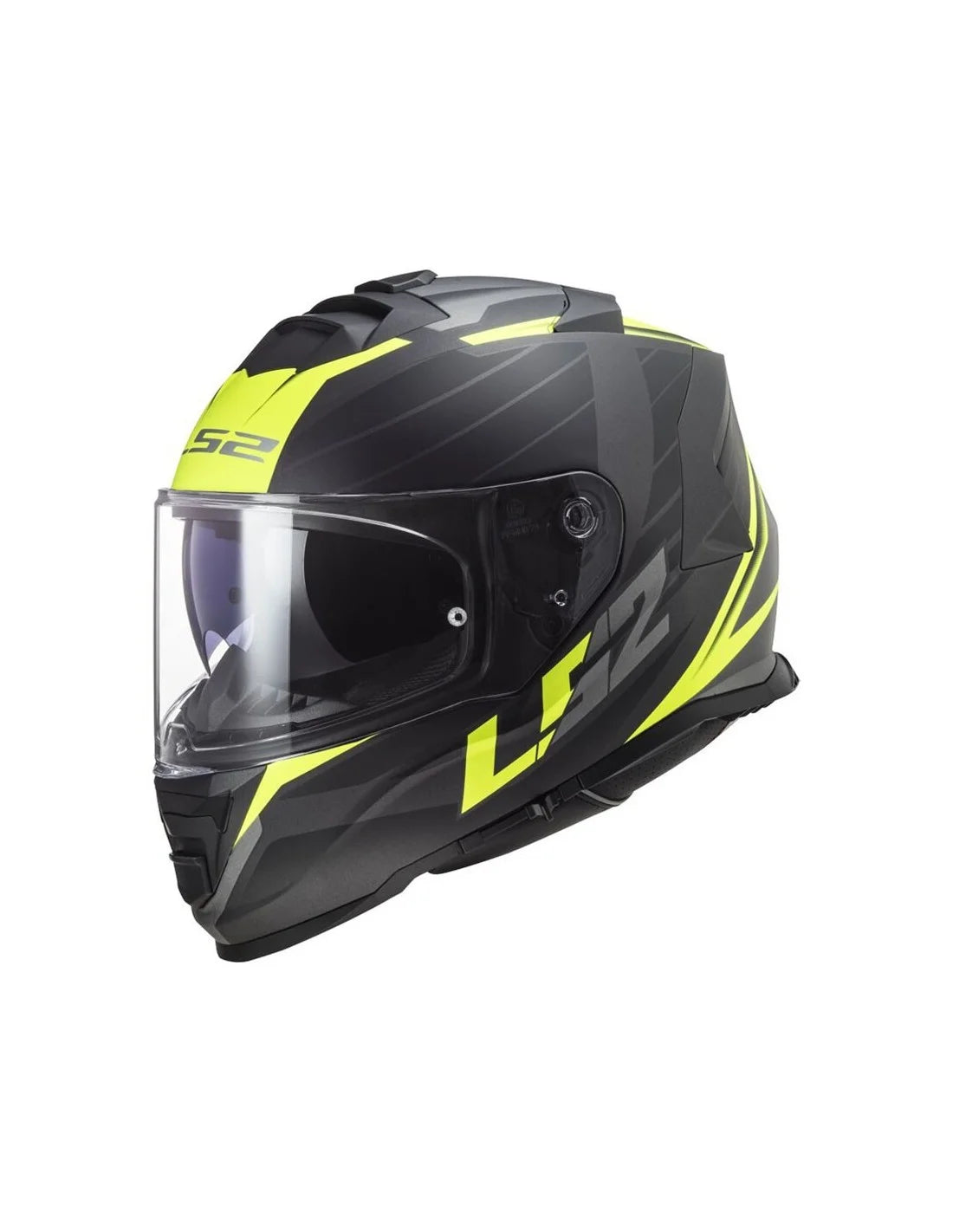 HELMET LS2 FF800 STORM II NERVE H-V BLACK YELLOW